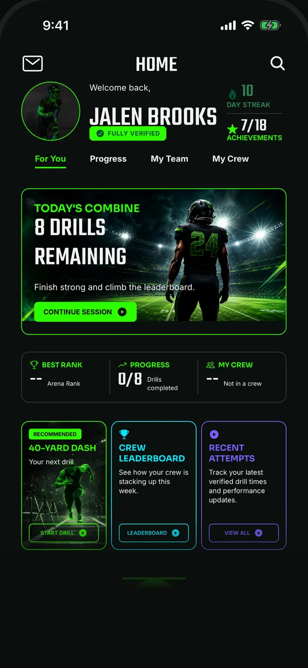 STAMP: today’s combine on the home screen